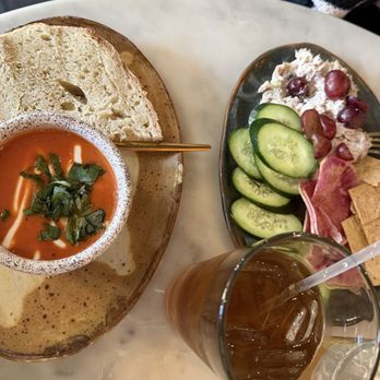 Ivy Café - Chicken salad sampler and tomato soup - Coffee & Tea Near Me - Clayton, Missouri Ivy Café - Chicken salad sampler and tomato soup - Coffee & Tea Near Me - Clayton, Missouri