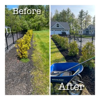 HC Hardscaping N’Services  - Spring time mulch bed - Landscaping Near Me - Sabattus, Maine
