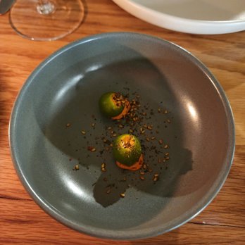 Toogie’s Table - Amuse Bouche of smoked olive ... very nice start. - New American Near Me - Bardstown, Kentucky