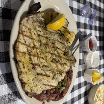 Flying Fish - Grilled Plate: Rainbow Trout with grilled veggies, beans, and rice - Seafood Near Me - Bentonville, Arkansas Flying Fish - Grilled Plate: Rainbow Trout with grilled veggies, beans, and rice - Seafood Near Me - Bentonville, Arkansas