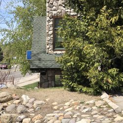 Lake Tahoe Visitors Center - Tuesday, May 7, 2019: side of building (view from side parking lot).