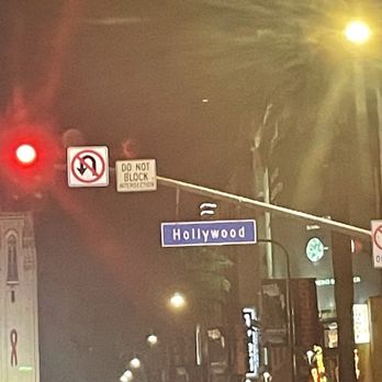 Hollywood - Actually got a great snap of Hollywood Blvd., CA driving at night this past week. - Local Flavor Near Me - Los Angeles, California