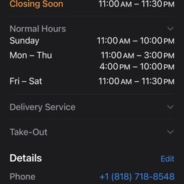 closing times closing times