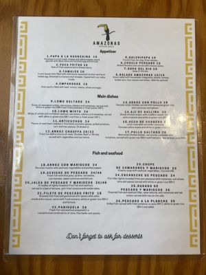 Menu photo 3 Peruvién Amazonas Gatineau, QC Menu photo 3 Peruvién Amazonas Gatineau, QC