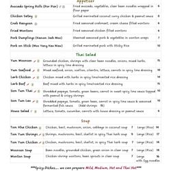 Lil Thai Place - Appetizer Menu