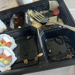 Sushi Go - My mostly empty bento box . SO MUCH FOOD!