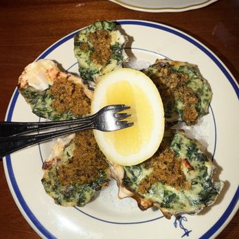 Clark's Oyster Bar - Oyster Rockefeller with crab - Desserts Near Me - Menlo Park, California