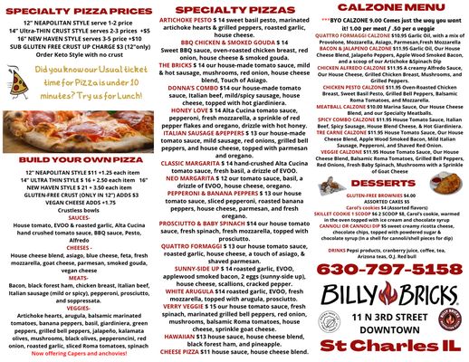 Menu photo 7 Billy Bricks Saint Charles, IL