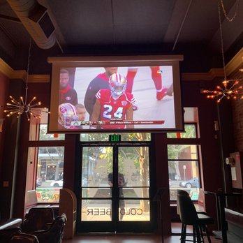Cash Only - Super clear screen and it's being projected! - Whiskey Bars Near Me - San Jose, California