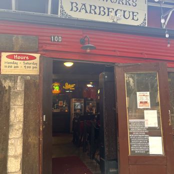 Iron Works Barbecue - The entrance - don't blink or you'll miss it! - Barbeque Near Me - Austin, Texas Iron Works Barbecue - The entrance - don't blink or you'll miss it! - Barbeque Near Me - Austin, Texas