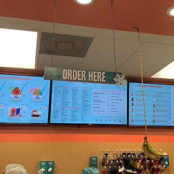 Bahama Buck's - menus on the wall - Juice Bars & Smoothies Near Me - Humble, Texas