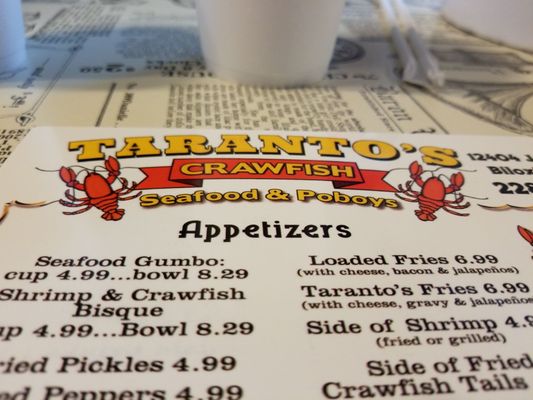 Menu photo 4 Taranto's Crawfish Biloxi, MS