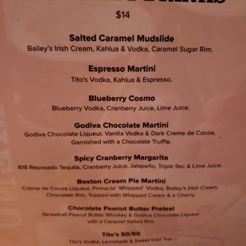 Babylon Burger Bar - Drink menu January 2023 - Burgers Near Me - Babylon, New York