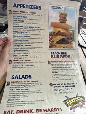 Menu photo 5 Harpoon Harry's Beachfront Restaurant Panama City Bch, FL