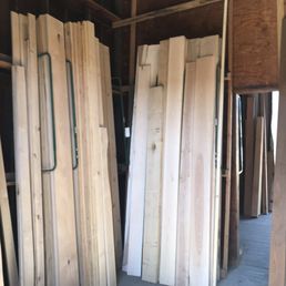 Birch and maple in the hardwood room. The number at the top of the stick is the number of board feet in the stick Birch and maple in the hardwood room. The number at the top of the stick is the number of board feet in the stick