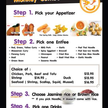 Monkey Thai Restaurant & Bar - Lunch Combo - Thai Near Me - Alameda, California Monkey Thai Restaurant & Bar - Lunch Combo - Thai Near Me - Alameda, California