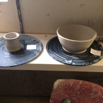 Wheel Works - My two pieces.... messed up the first piece so I got a small "garlic holder" but Tracy made sure my bowl turned out great!!! - Arts & Crafts Near Me - Chagrin Falls, Ohio Wheel Works - My two pieces.... messed up the first piece so I got a small "garlic holder" but Tracy made sure my bowl turned out great!!! - Arts & Crafts Near Me - Chagrin Falls, Ohio