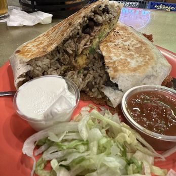 Back 40 Urban Fresh - Veggie Crunch Wrap but add in Jerk Chicken - Tex-Mex Near Me - Fruit Cove, Florida