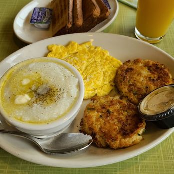 Lindenwood Diner & Restaurant - Crab cakes and grits with toast. Perfect. - Diners Near Me - Brooklyn, New York Lindenwood Diner & Restaurant - Crab cakes and grits with toast. Perfect. - Diners Near Me - Brooklyn, New York