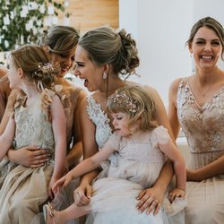 Nature - A Michigan Retreat - Bride and bridesmaids in Nature