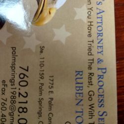 Ruben's Attorney and Process Services - Contact Information