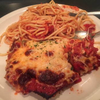 Strombolli's Pizzeria - eggplant parmesan with spaghetti. spaghetti was watered down and eggplant was gross - Pizza Near Me - Page, Arizona