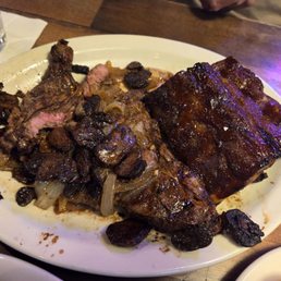 Combo ribeyes and bbq ribs Combo ribeyes and bbq ribs