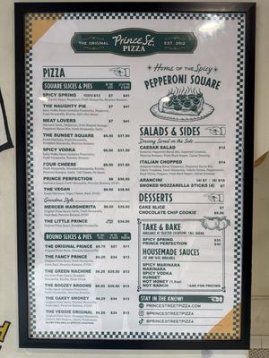 Menu photo 6 Prince Street Pizza San Diego, CA