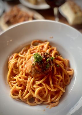 Photo of House of Meatballs - Los Angeles, CA, US. Spaghetti with meatball (kids' meal)