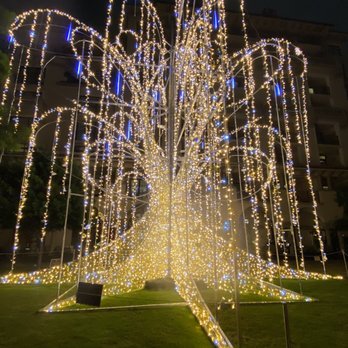 BOLD Holidays - The Spectacular White & Gold Willow Tree @ Beverly Canon Gardens. A FREE Event @ BOLD Holidays in Beverly Hills Christmas 2019 - Festivals Near Me - Beverly Hills, California