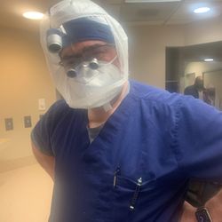 Ralph W Alman Jr, DDS - Dr. Alman ready for the next surgery!