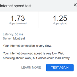 Acanac - Our wifi speed test. Our ethernet speed test is 4mbps lmfao.