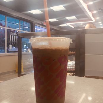 Dunkin' - Iced Mocha Latte - Donuts Near Me - Newnan, Georgia