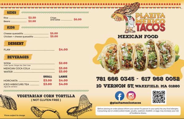 Menu photo 5 Plazita Mexico Tacos Wakefield, MA Menu photo 5 Plazita Mexico Tacos Wakefield, MA