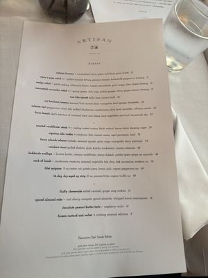 Menu photo 1 Artisan Traverse City, MI