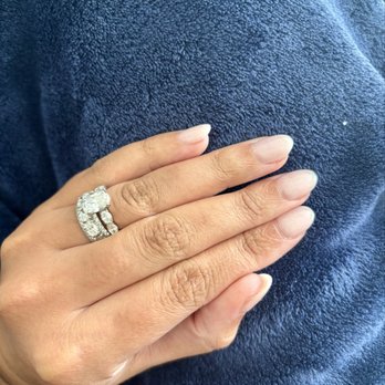 Elite Nails & Spa - Almond shaped; New set; Clear dip; Ballerina Pink Polish - Nail Salons Near Me - Oxnard, California