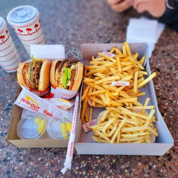 In-N-Out Burger - ows a box of fries and a drink - Fast Food Near Me - Mountain View, California In-N-Out Burger - ows a box of fries and a drink - Fast Food Near Me - Mountain View, California