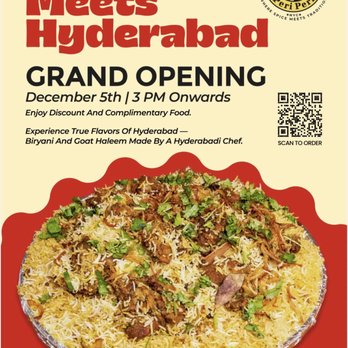 Hyderabad Peri Peri - Poster - Indian Near Me - Brooklyn, New York Hyderabad Peri Peri - Poster - Indian Near Me - Brooklyn, New York
