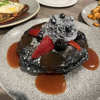 Basalt - Charcoal pancakes - New American Near Me - Honolulu, Hawaii Basalt - Charcoal pancakes - New American Near Me - Honolulu, Hawaii