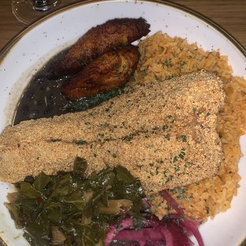 Ms. Icey's Kitchen & Bar - Rice & Beans with Fried Fish - Bars Near Me - Decatur, Georgia