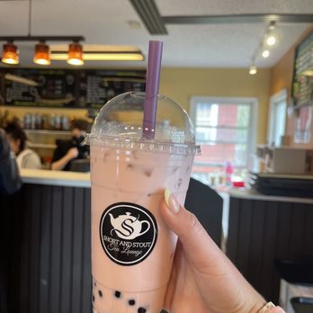 Short and Stout Tea - Berries and cream Milk Tea - Bubble Tea Near Me - Albany, New York Short and Stout Tea - Berries and cream Milk Tea - Bubble Tea Near Me - Albany, New York
