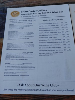 Menu photo 8 Brian Carter Cellars Vancouver, WA