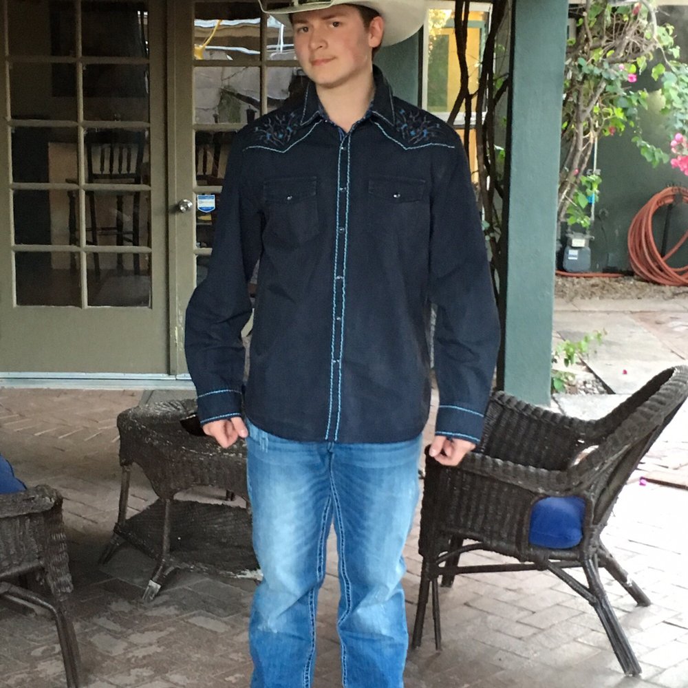 Boot Barn - 2hrs later at home...all dressed up for his dance - Shoe Stores Near Me - Mesa, Arizona