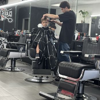 Classic Styles Barbershop - My youngest son getting his cut. Good job! - Barbers Near Me - Tustin , California