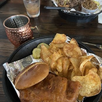 The Old Dowdle Gas & Pub - Trigger fish with old bay chips.Philly in the back. - Sports Bars Near Me - Warrior, Alabama The Old Dowdle Gas & Pub - Trigger fish with old bay chips.Philly in the back. - Sports Bars Near Me - Warrior, Alabama
