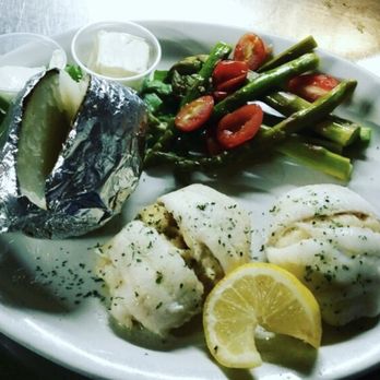 Anchor Inn - Friday night special- stuffed flounder - American Near Me - Addison, Pennsylvania