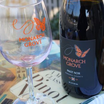 Monarch Grove Winery Tasting Room - a glass of wine and a bottle of wine - Wine Tasting Room Near Me - Grover Beach, California Monarch Grove Winery Tasting Room - a glass of wine and a bottle of wine - Wine Tasting Room Near Me - Grover Beach, California