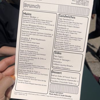 Arden - Menu - New American Near Me - Brooklyn, New York