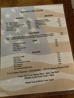 Menu photo 2 Sammie J's Houston, TX Menu photo 2 Sammie J's Houston, TX
