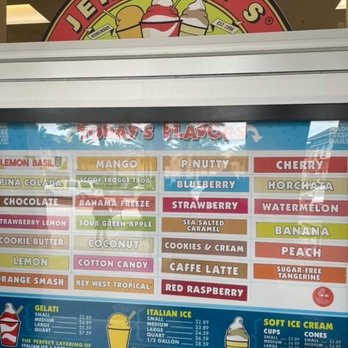 Jeremiah's Italian Ice - Menu - Desserts Near Me - Windermere, Florida